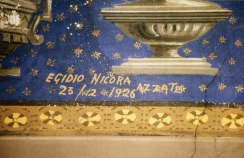 Firma di Egidio Nicora all'interno della parrocchiale di Azzate