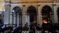 Santa Maria presso San Satiro Milano - Colonnato destro navata centrale - Finte scanalature e superficie muraria restaurate da noi