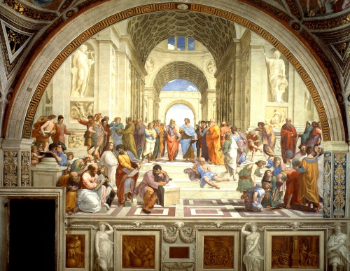 Raffaello Sanzio - Scuola di Atene, Stanza della Segnatura, Musei Vaticani