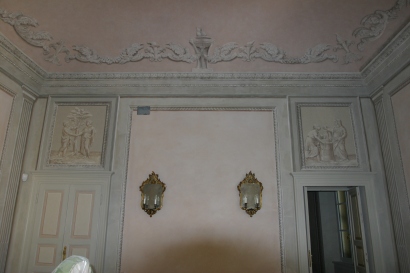 Palazzo Tedaldi D’Ancarano (Piacenza). Una delle stanze, particolare