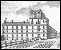 La facciata meridionale del Palazzo di Brera con la specola costruita dal Boscovich, in una stampa pubblicata nel volume delle Ephemerides Astronomicae per l’anno 1778.