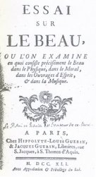 Essai sur le beau by André, Yves Marie, 1675-1764.