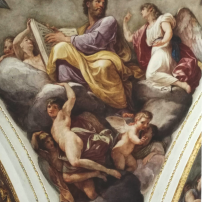 Andrea Appiani, San Matteo, affresco 1793, Milano Chiesa di S. Maria dei Miracoli presso S. Celso, pennacchio della cupola.
